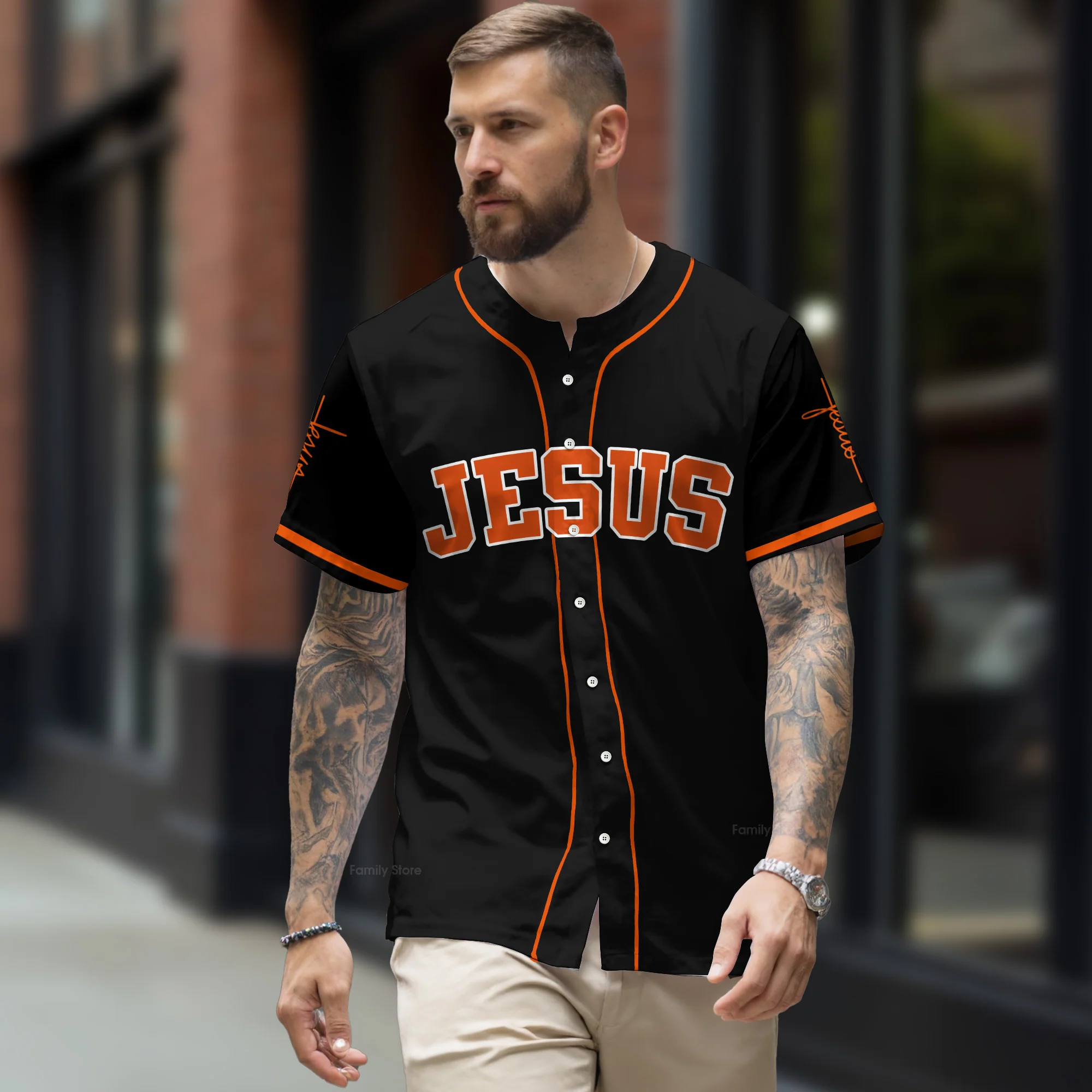 QT204251Td Baseball Tee Jesus Baseball Jersey - Christant Gift For Him 228 - Image 2