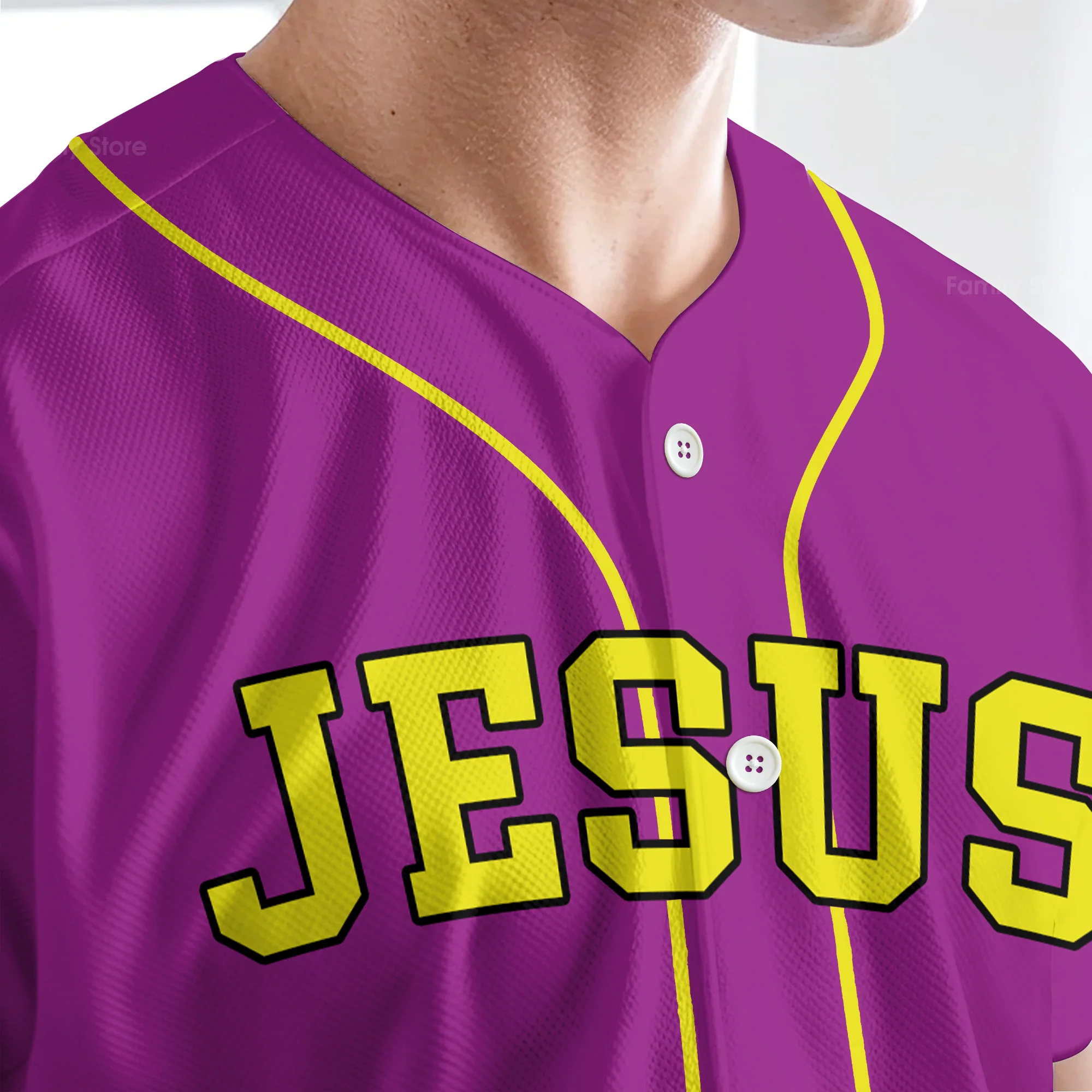 God Purple - Baseball Jersey - Christant Gift For Him for God, Jesus, Christian - Image 4