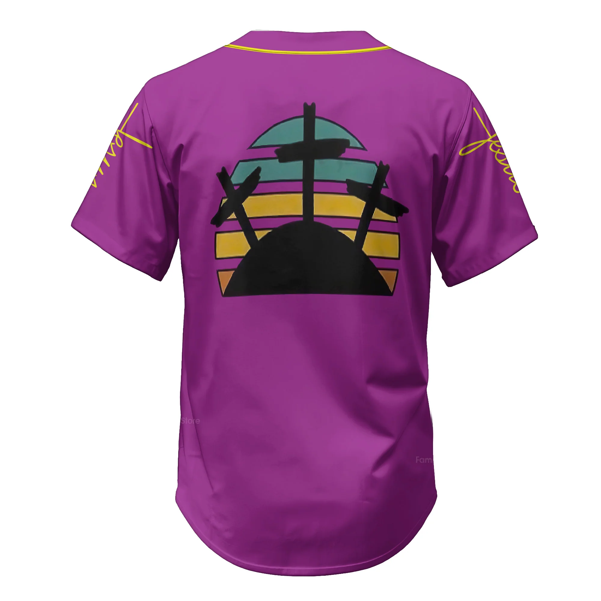 God Purple - Baseball Jersey - Christant Gift For Him for God, Jesus, Christian - Image 7