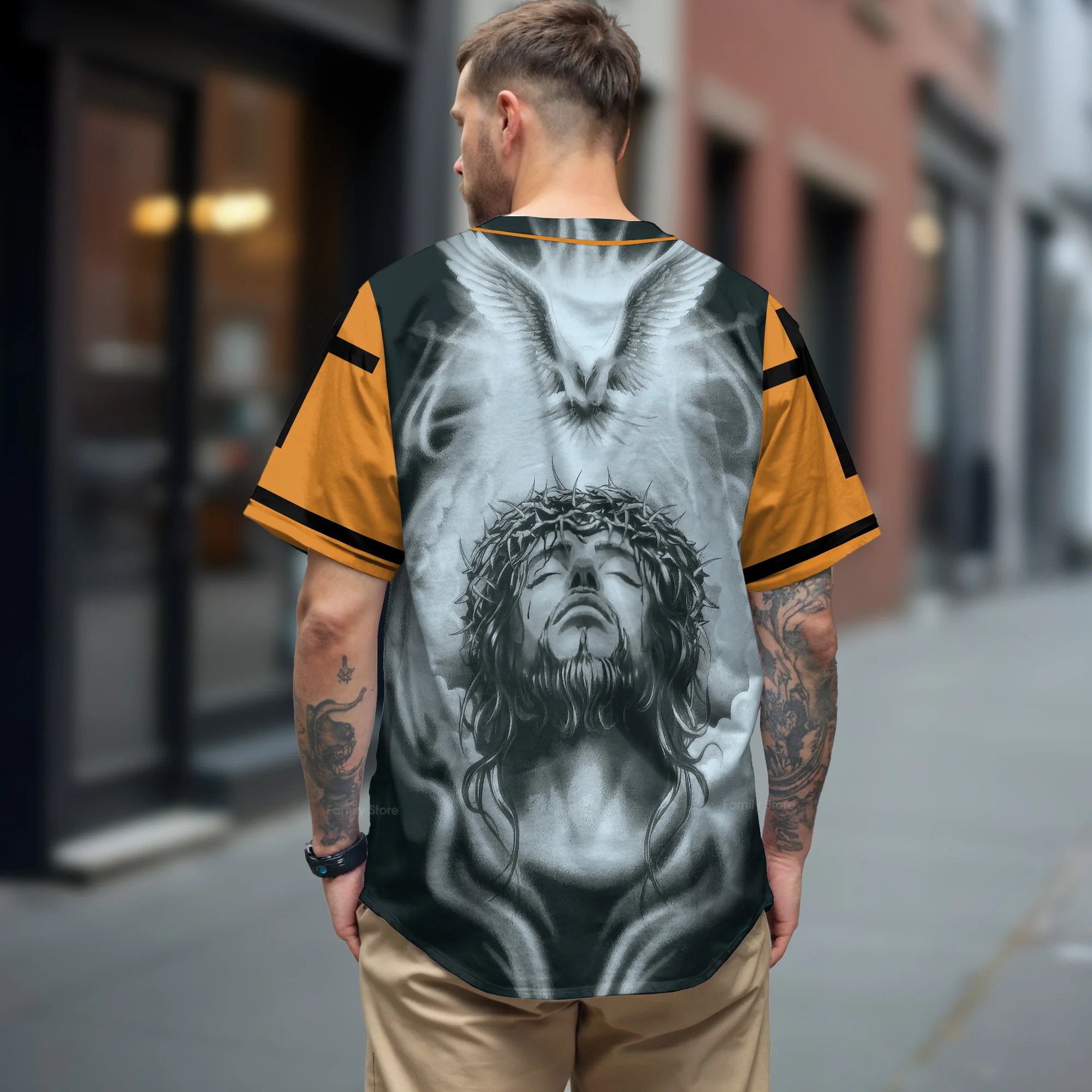 Steps to Jesus the Ride of Your Life - Baseball Jersey - Christant Gift For Him for God, Jesus, Christian - Image 3