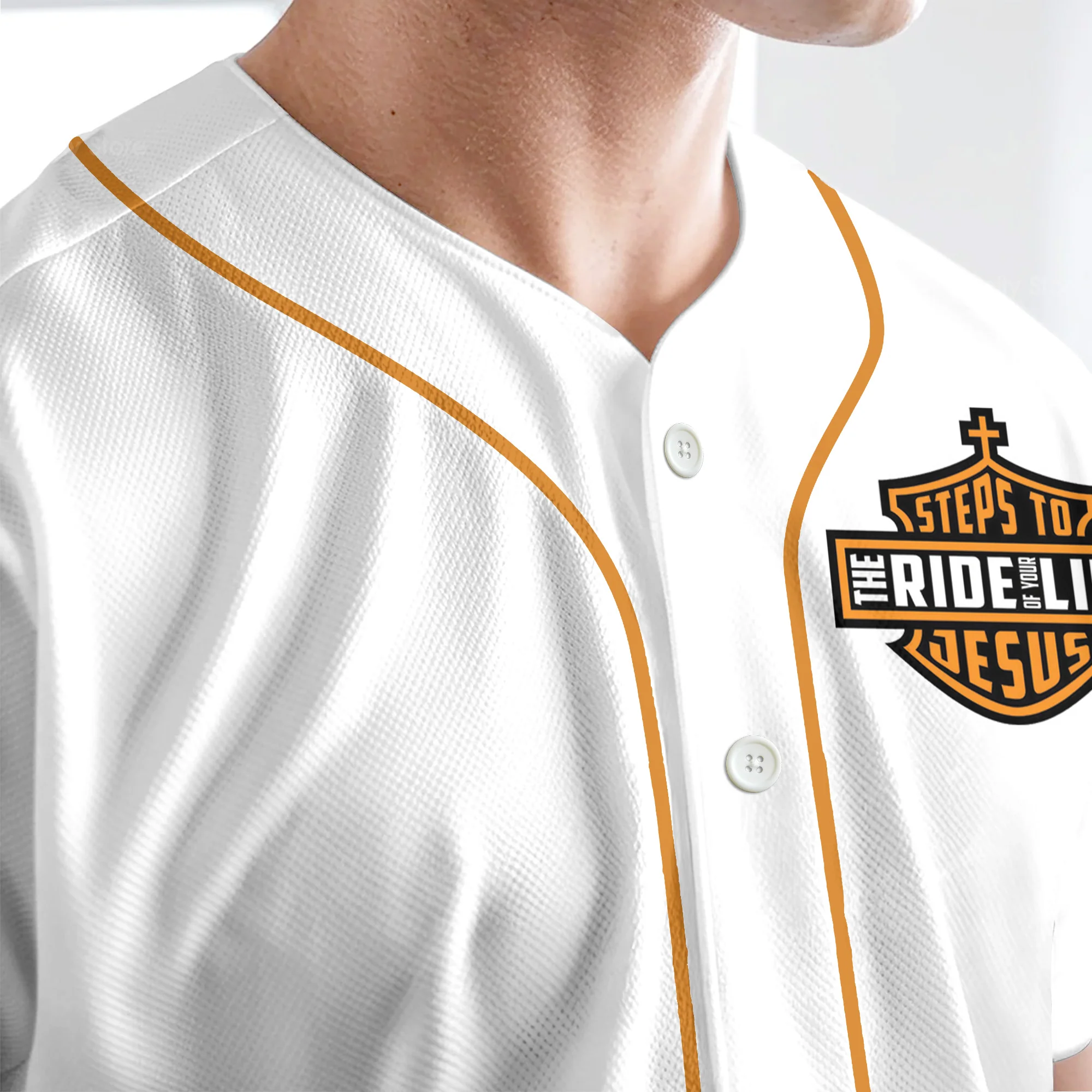 Steps to Jesus the Ride of Your Life - Baseball Jersey - Christant Gift For Him for God, Jesus, Christian - Image 4