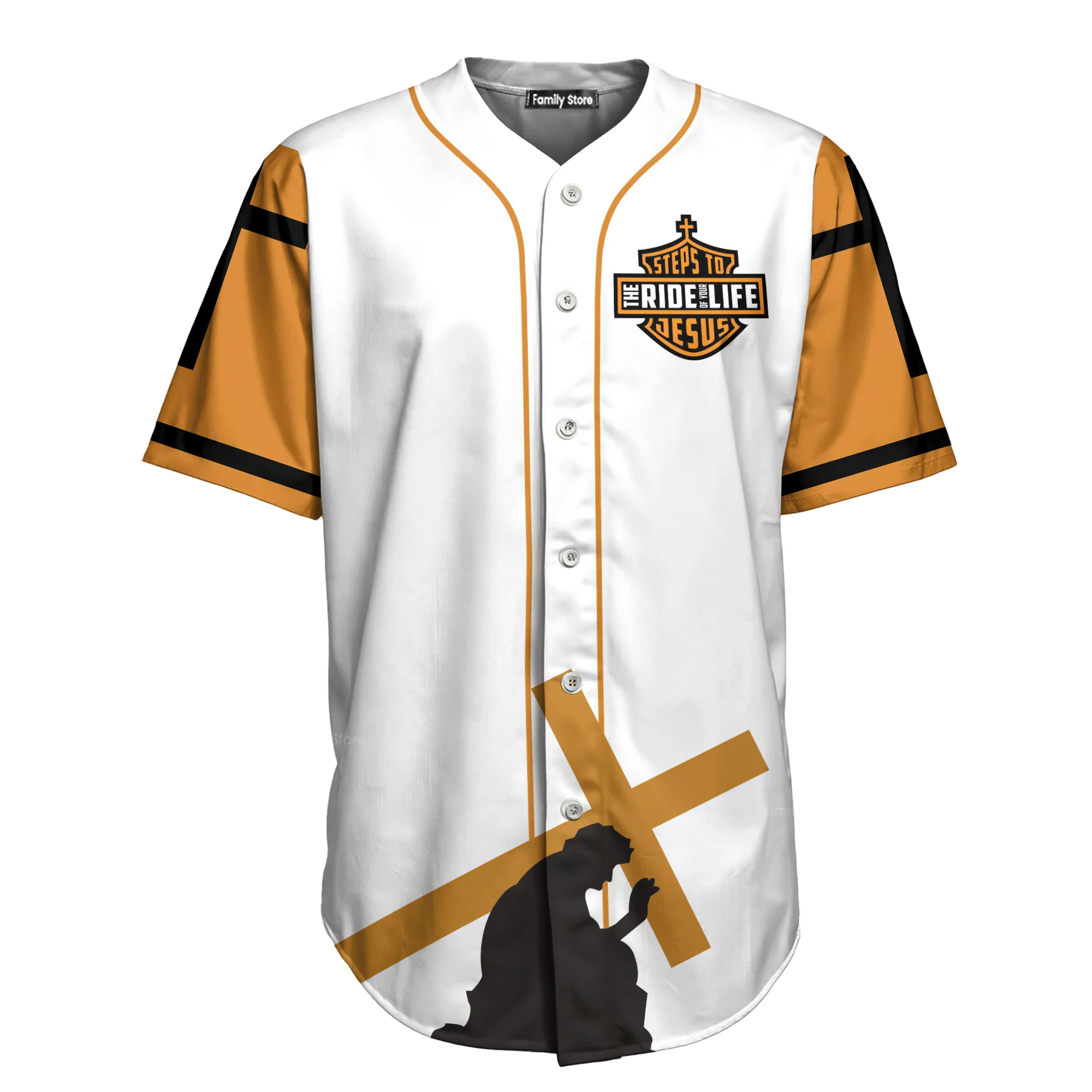 Steps to Jesus the Ride of Your Life - Baseball Jersey - Christant Gift For Him for God, Jesus, Christian - Image 6