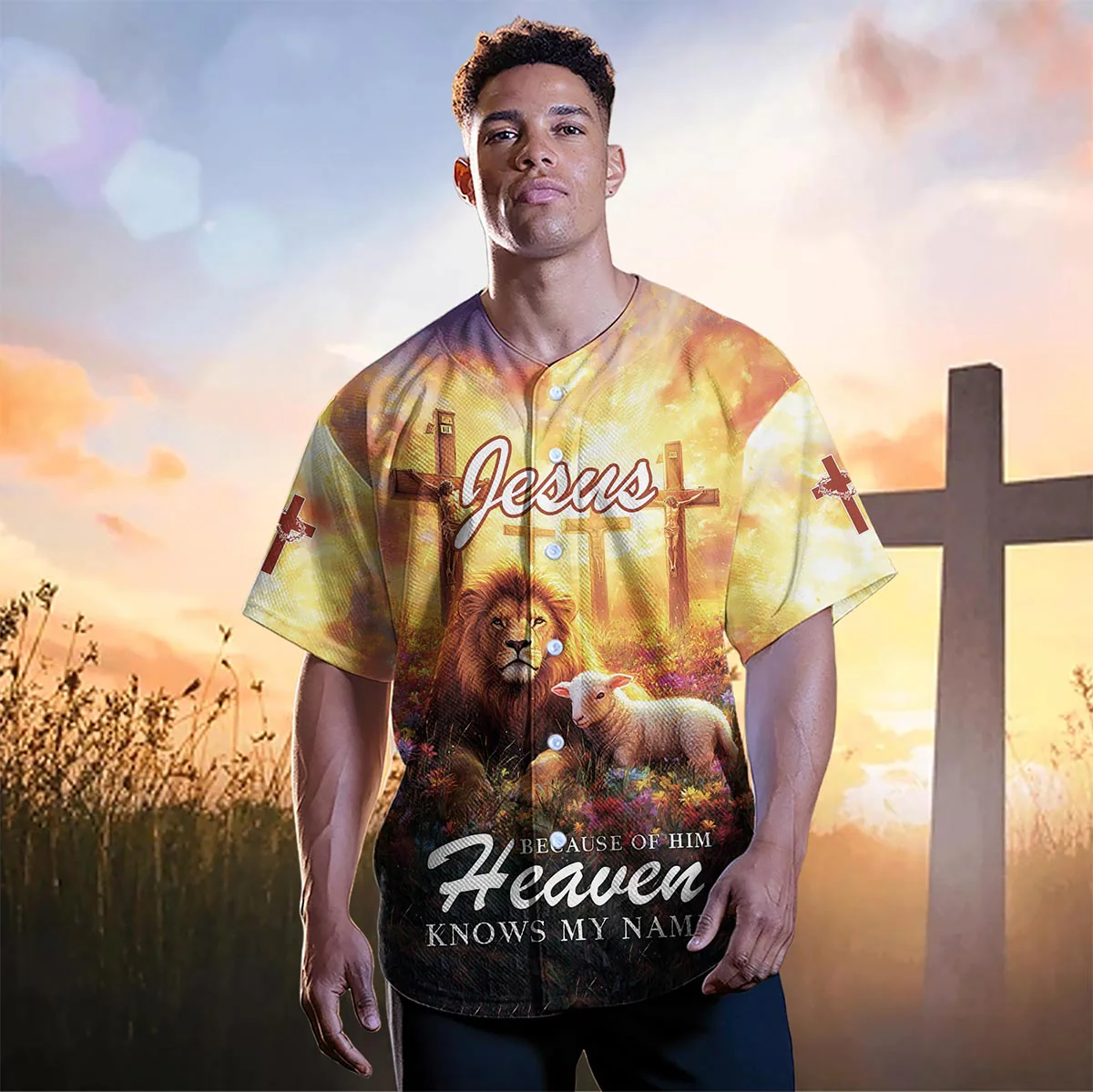 Jesus Because of Him Heaven Know my Name Baseball Jersey Bundle - Image 11