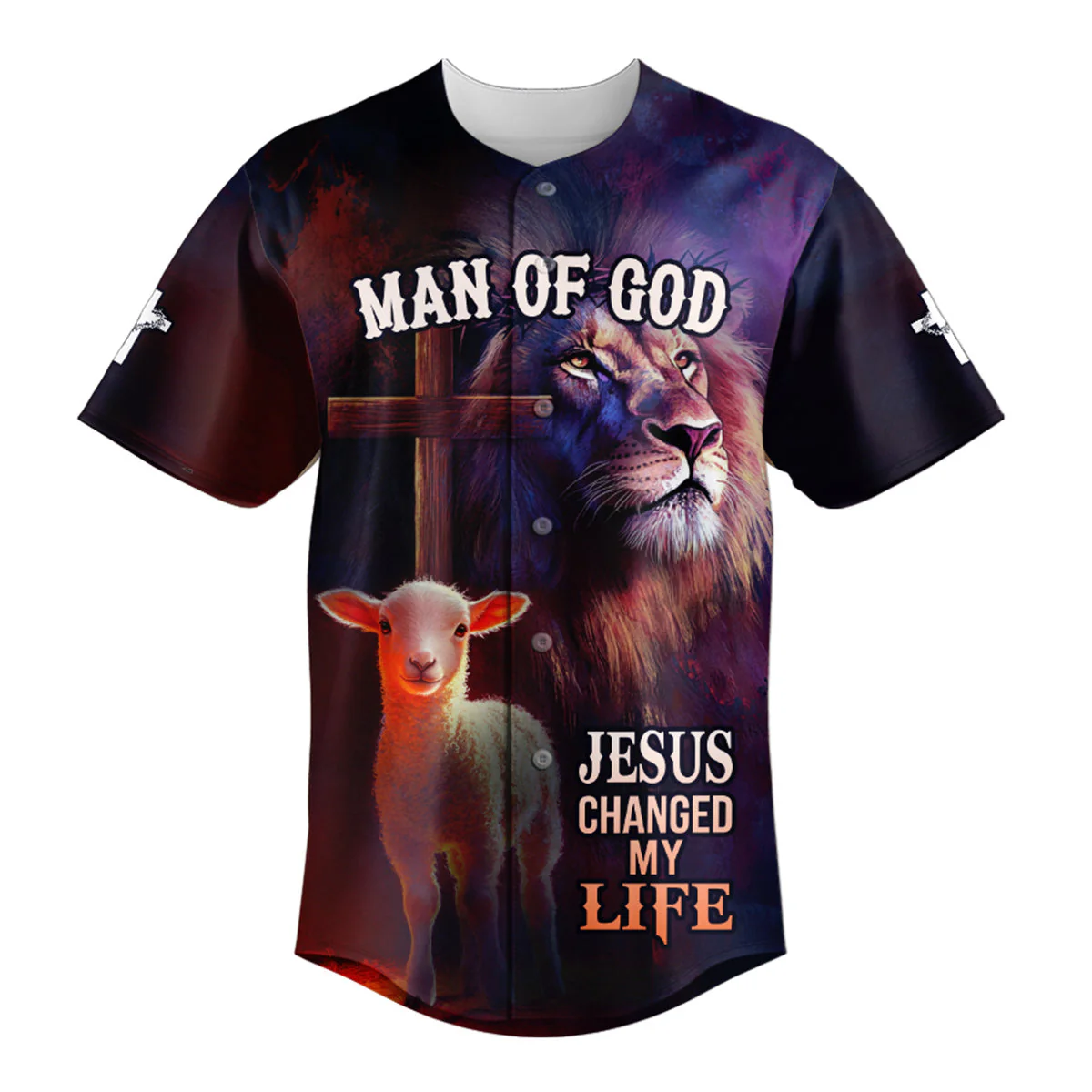 Jesus Changed My Life Baseball Jersey - Christant Gift For Him - Image 2