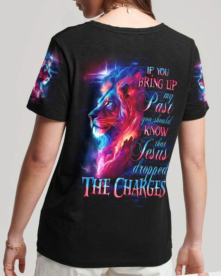 Jesus Dropped The Charges Lion - Women's All Over Print Shirt - AT4080504 - Image 4