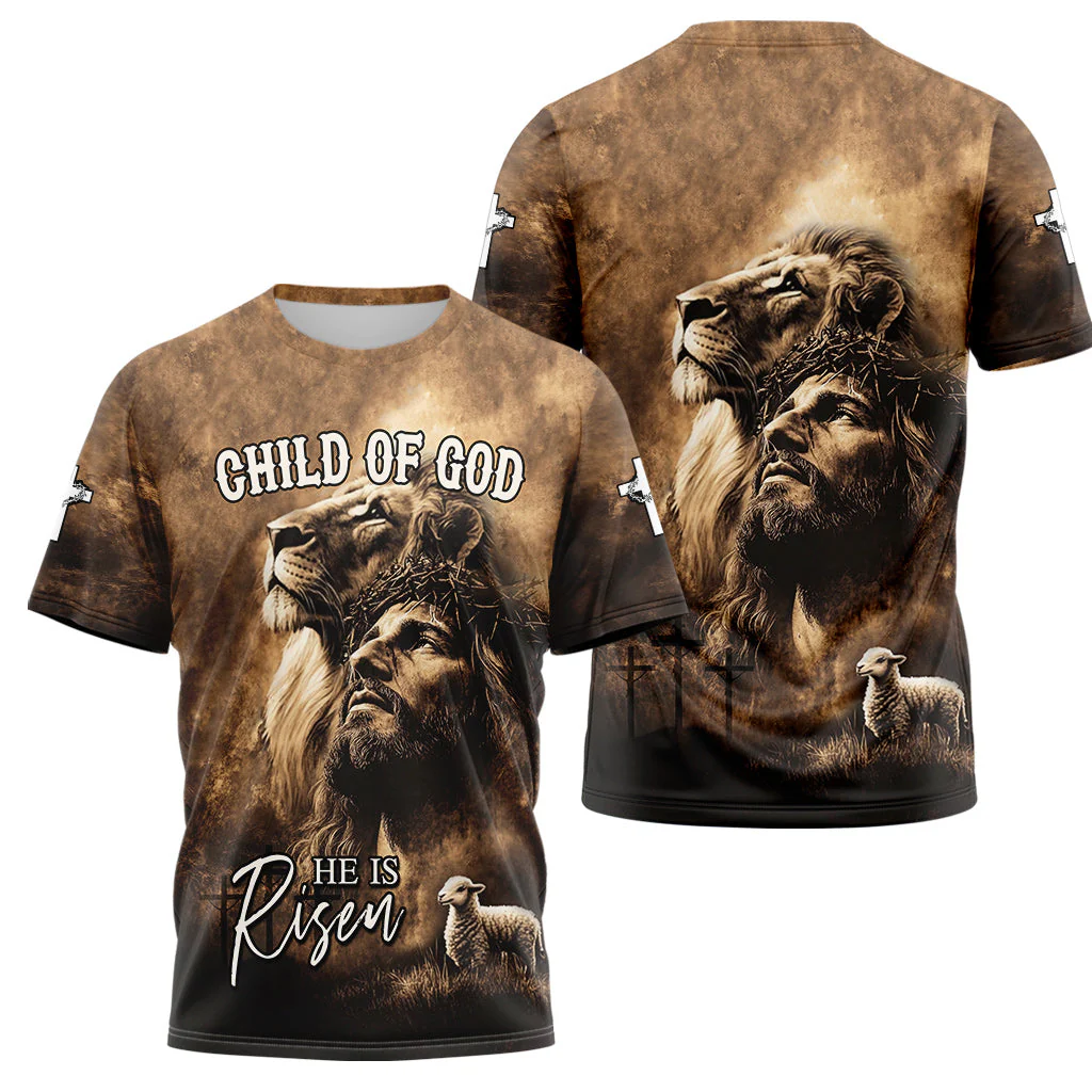 Jesus He Is Risen 3D TShirt - Image 3