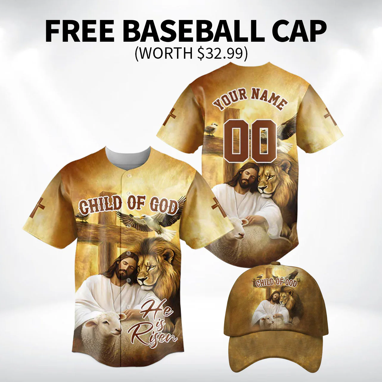 Jesus He Is Risen Baseball Jersey Bundle