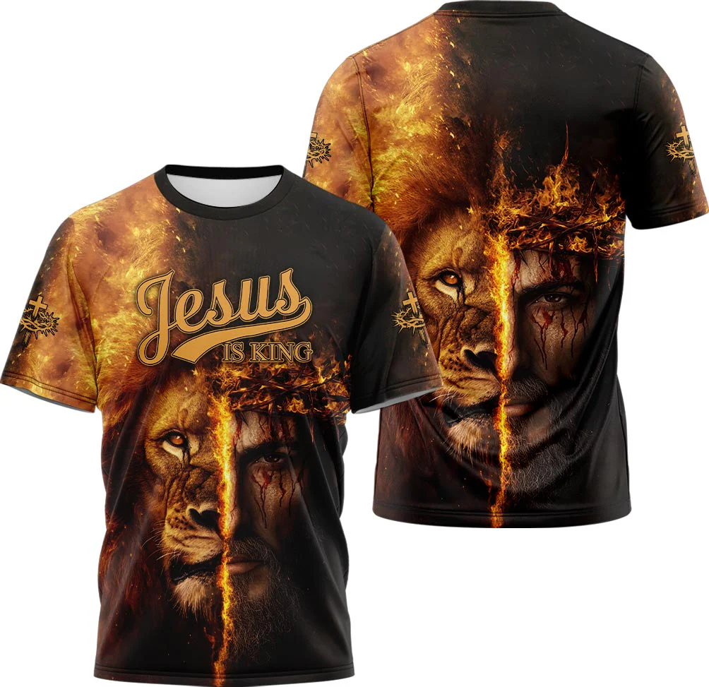 Jesus Is King Lion 3D TShirt - Image 3