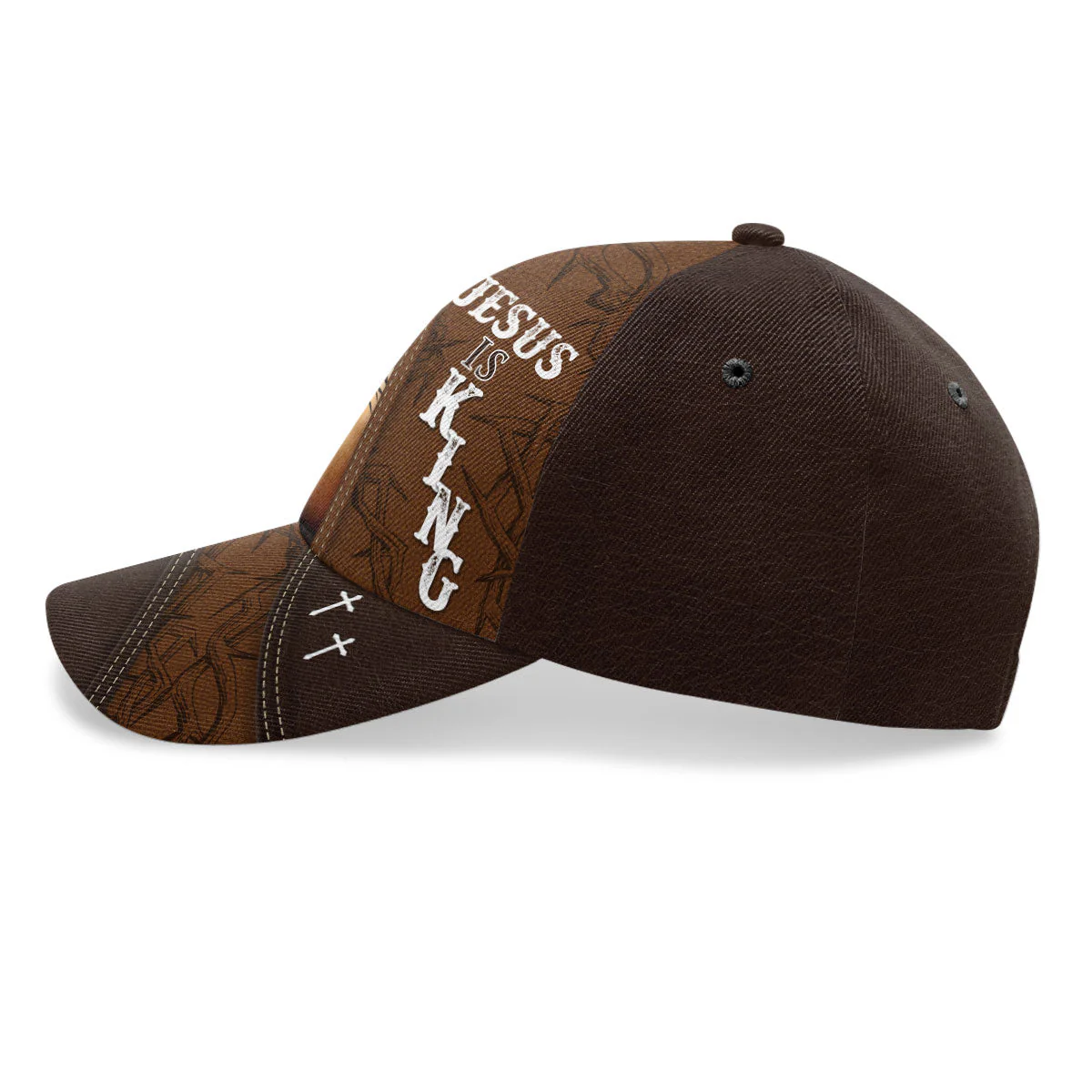 Jesus Is King - Personalized Classic Cap - Christian Gift For Man BA01 - Image 3
