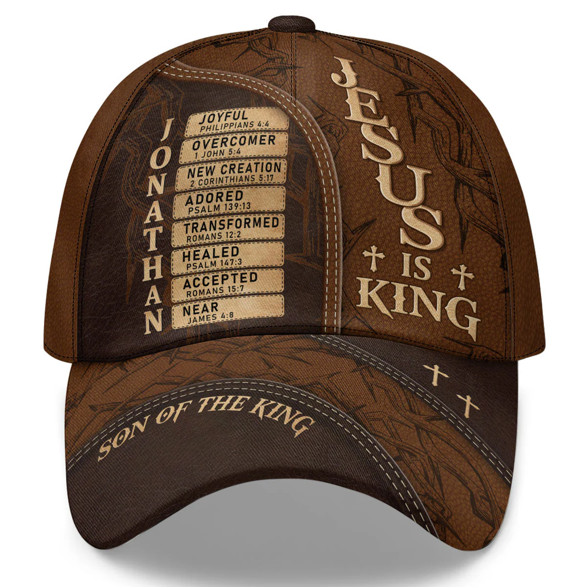 Jesus Is King - Personalized Classic Cap - Christian Gift For Man BA01