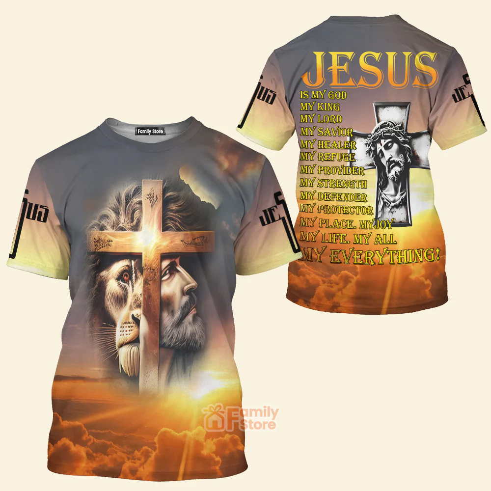 Jesus Is My King My Lord My Savior - 3D TShirt - Image 2
