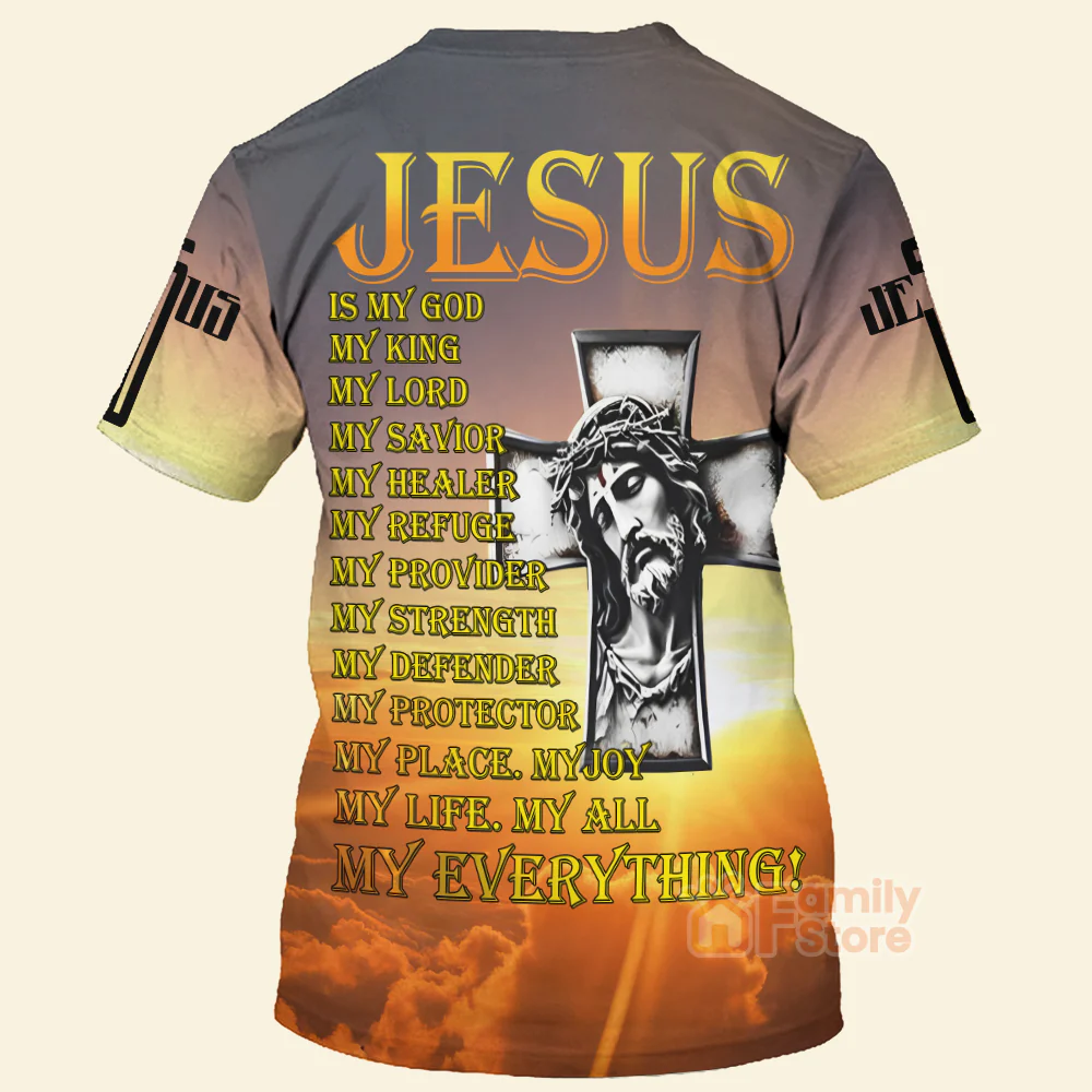 Jesus Is My King My Lord My Savior - 3D TShirt - Image 3
