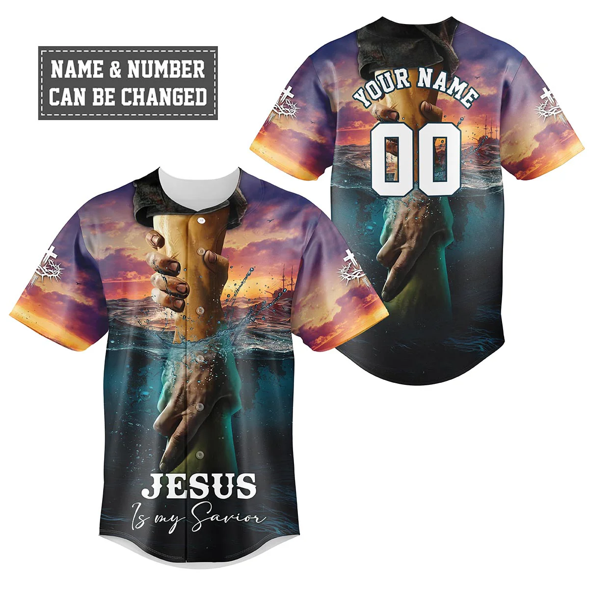 Jesus is my Savior Baseball Jersey - Christant Gift For Him
