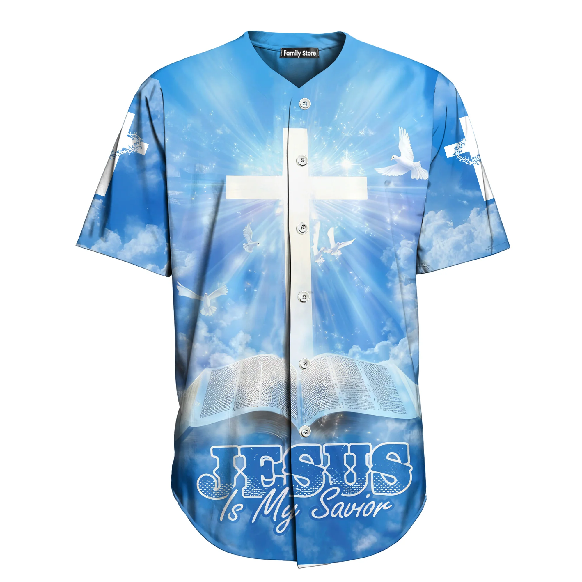 Jesus Is My Savior Baseball Jersey - Christant Gift For Him - Image 7