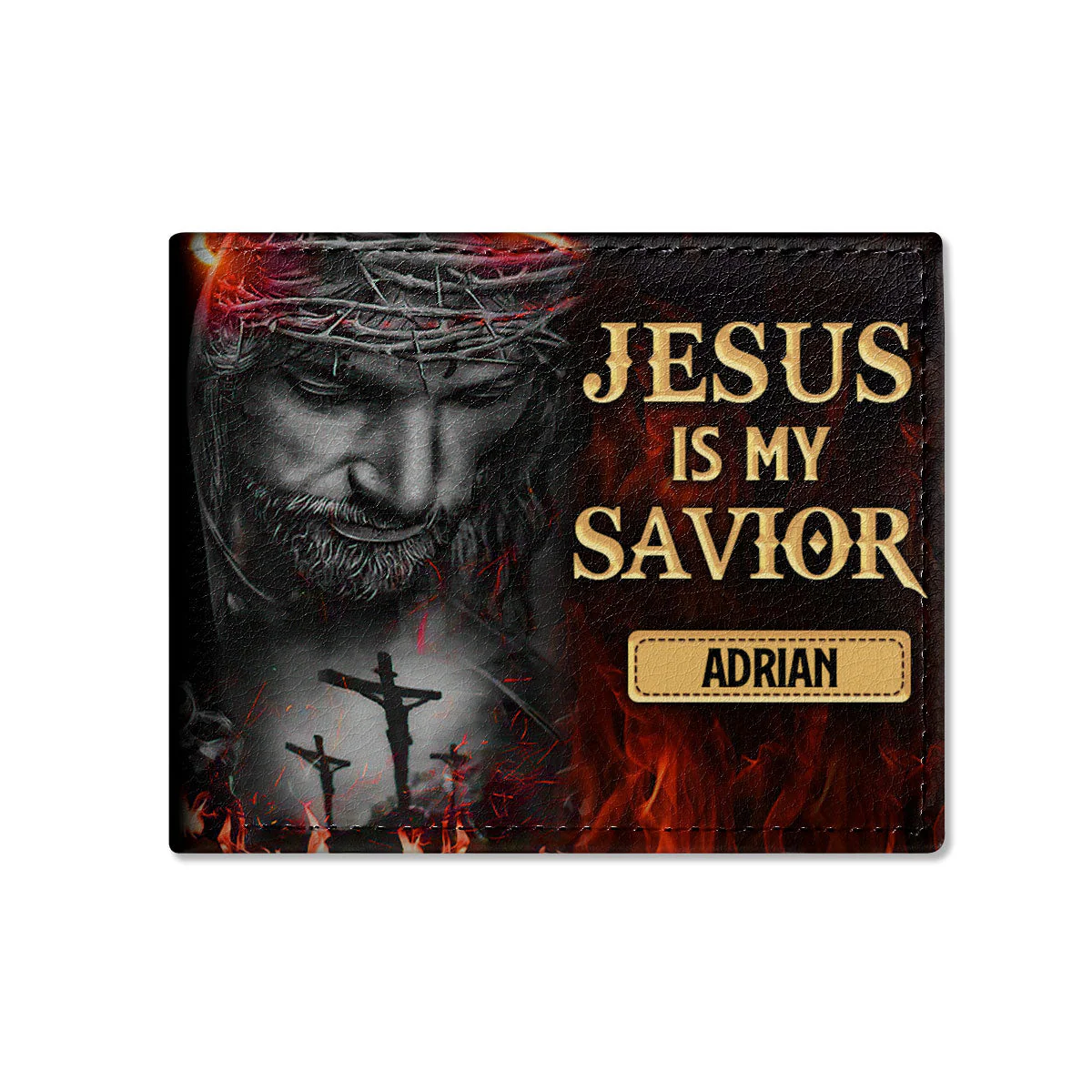 Jesus Is My Savior - Personalized Folded Wallet For Men - Image 2