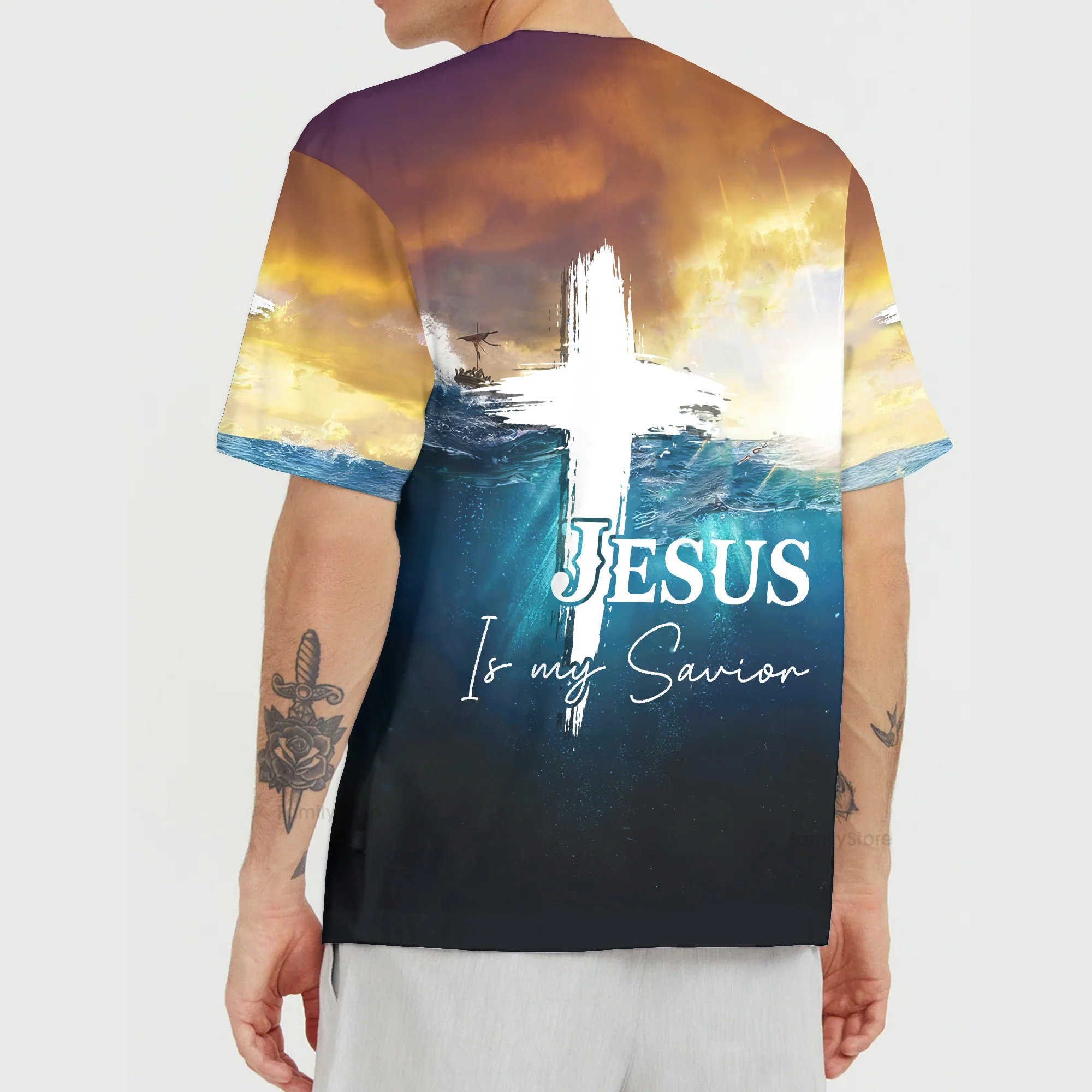 Jesus Is My Savior T-shirt For Men - Image 3