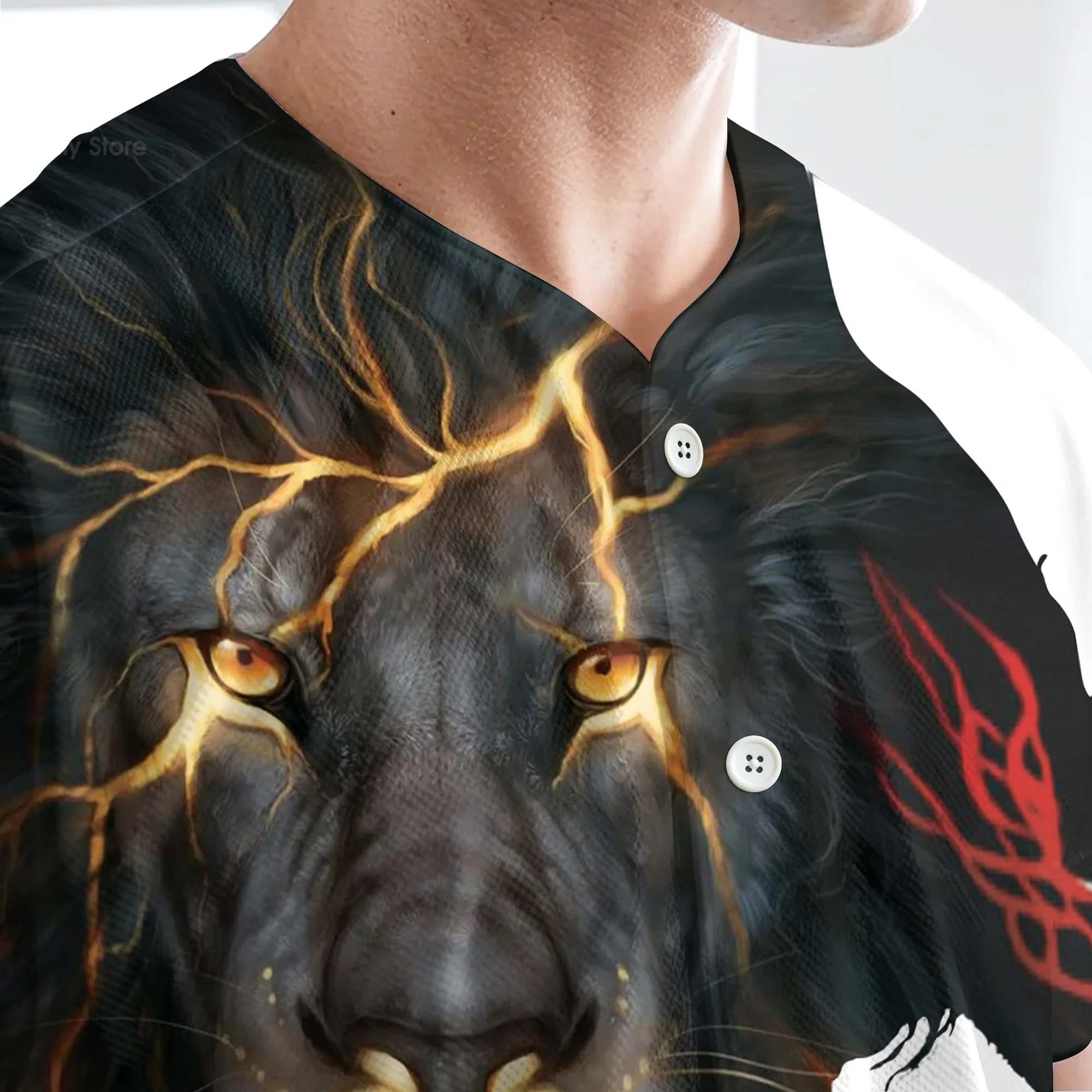 Jesus Lion Way Maker Miracle Worker Baseball Tee Jersey Shirt Printed 3D - PN303116Td - Image 4