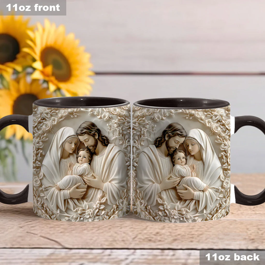 Jesus, Mary & Joseph – Personalized Christian Accent Mug – Gift for Christian BA01 - Image 6