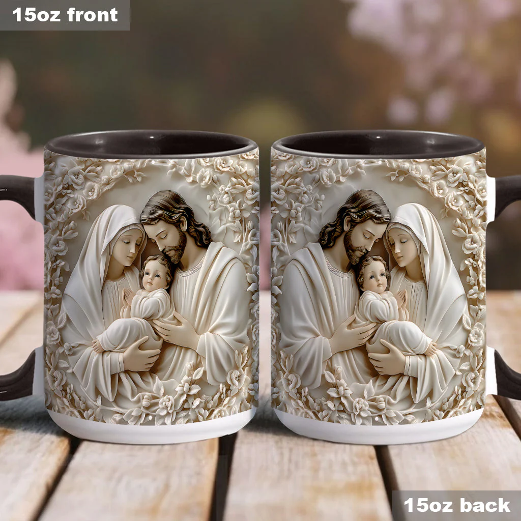 Jesus, Mary & Joseph – Personalized Christian Accent Mug – Gift for Christian BA01 - Image 7