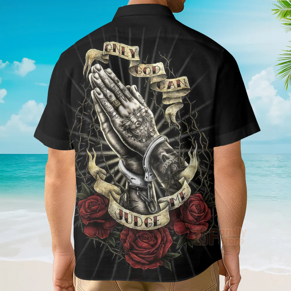 Jesus Only God Can Judge Me - Hawaiian Shirt - Image 3