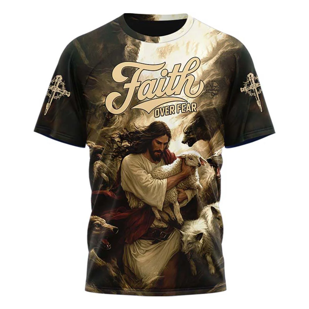 Jesus Protect the Lamp 3D TShirt