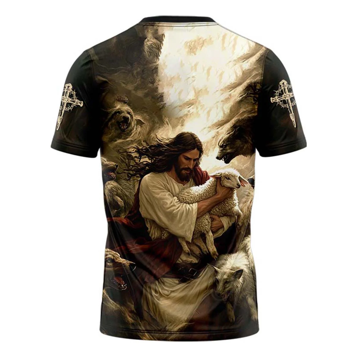 Jesus Protect the Lamp 3D TShirt - Image 2