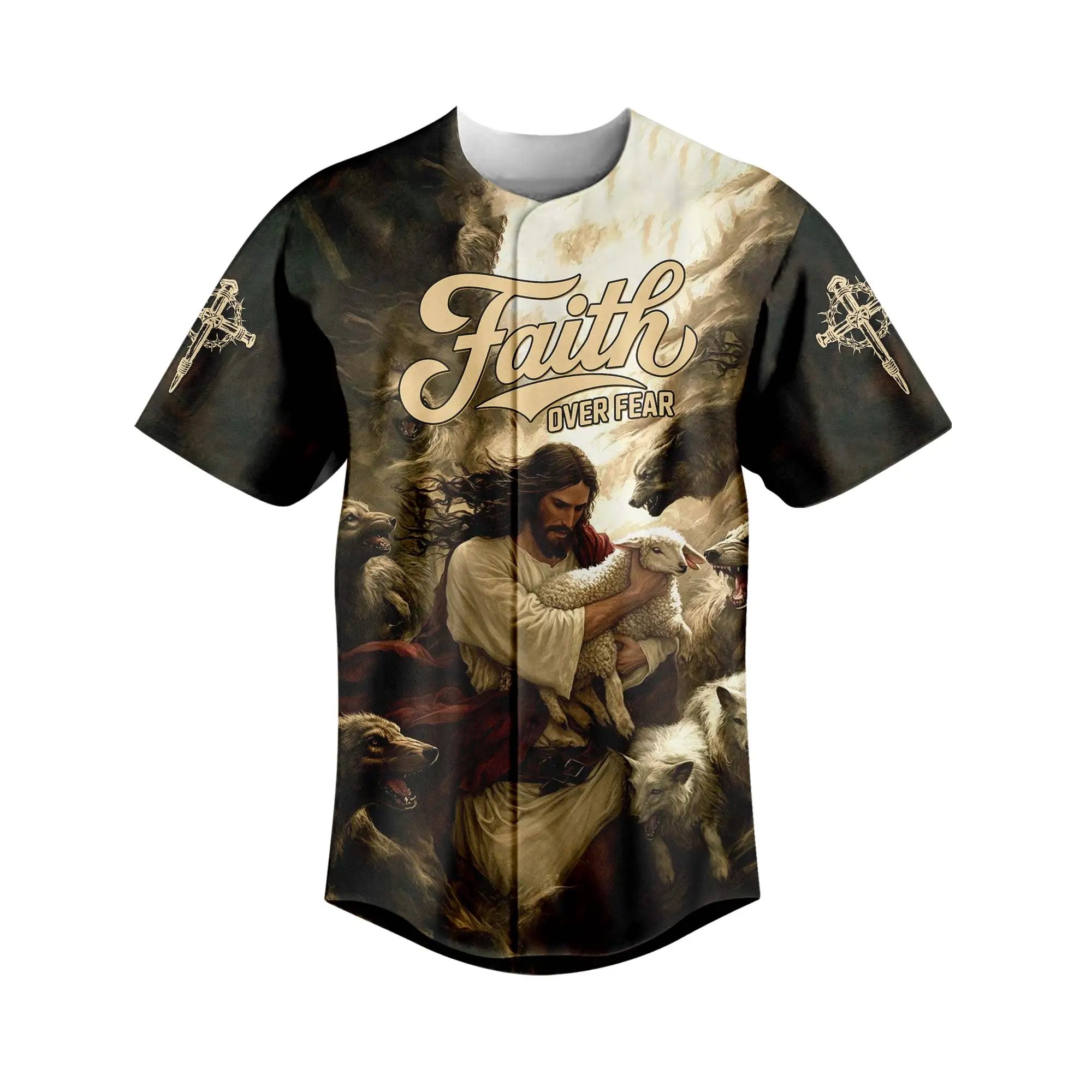 Jesus Protect the Lamp Baseball Jersey Bundle - Image 3