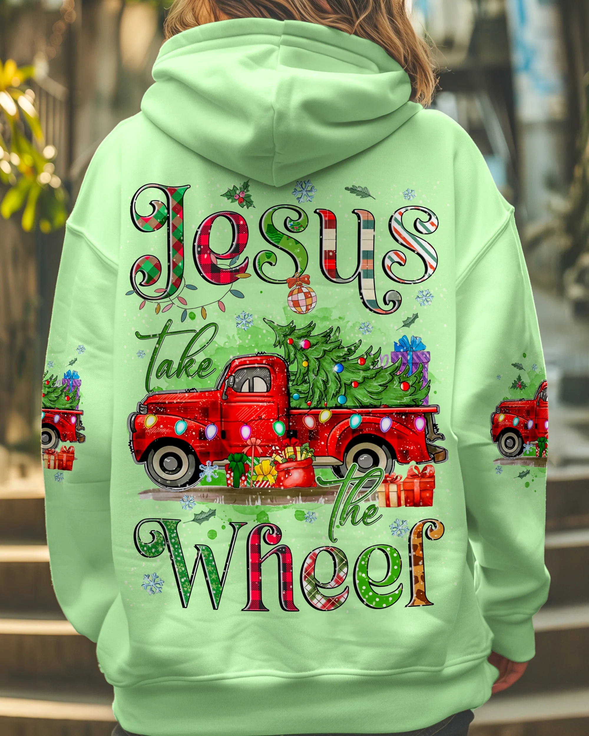 Jesus Take The Wheel Christmas Women's All Over Print Shirt - 2310244
