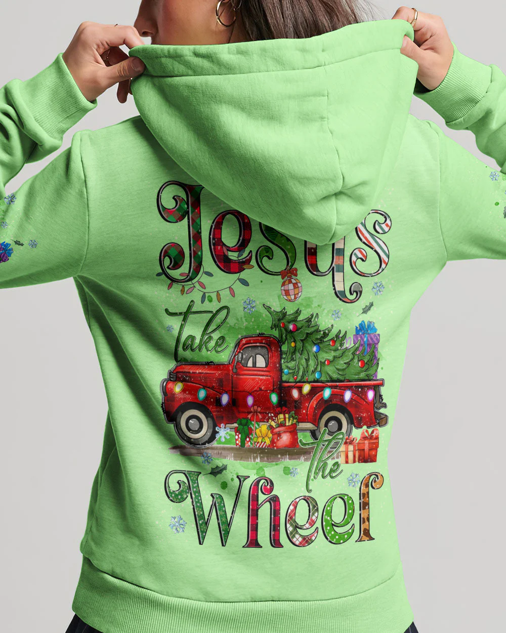 Jesus Take The Wheel Christmas Women's All Over Print Shirt - 2310244 - Image 2