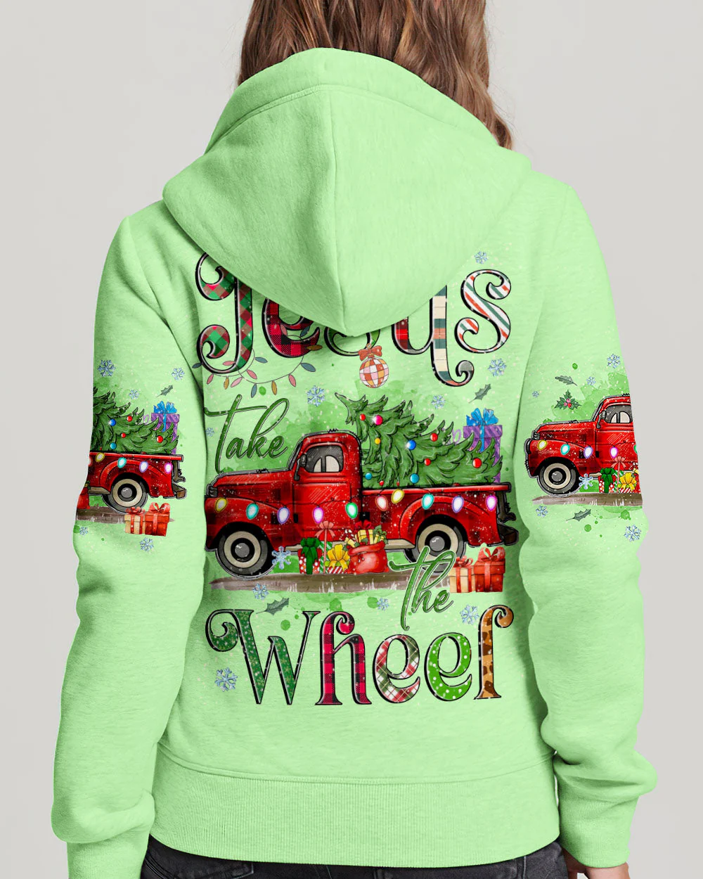 Jesus Take The Wheel Christmas Women's All Over Print Shirt - 2310244 - Image 4