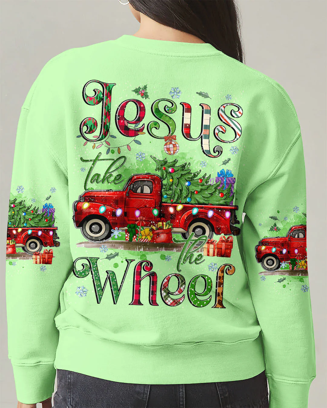 Jesus Take The Wheel Christmas Women's All Over Print Shirt - 2310244 - Image 6