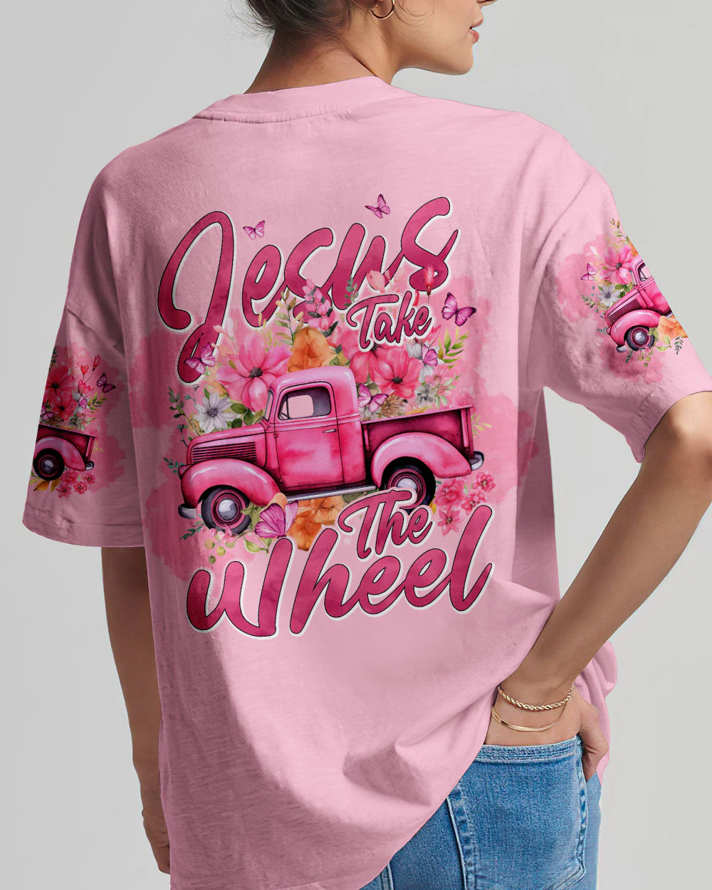 Jesus Take The Wheel Women's All Over Print Shirt - hi2303241 - Image 3