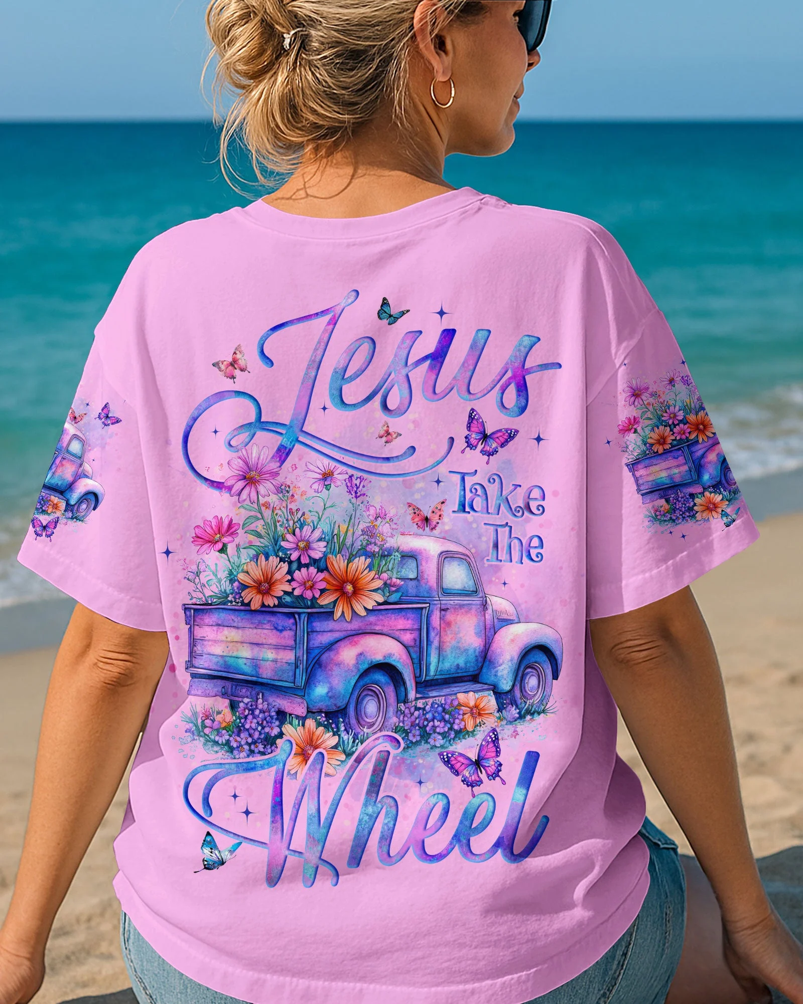 Jesus Take The Wheel Women's All Over Print Shirt - 0905254