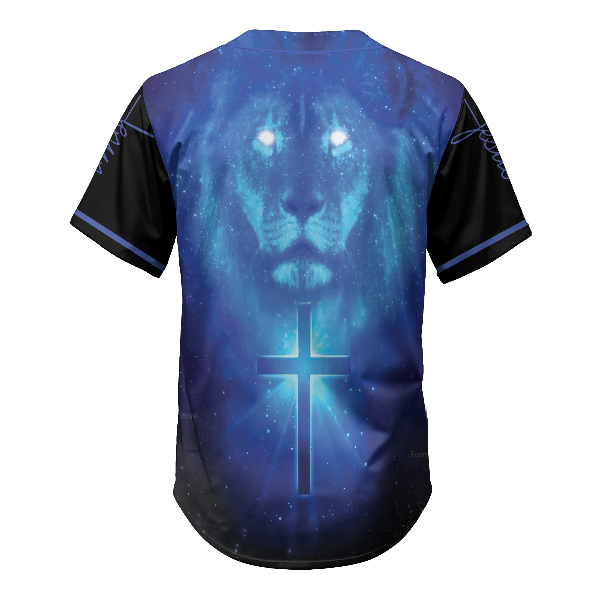 Jesus Lion on The Light - Baseball Tee for God Lover - Image 6