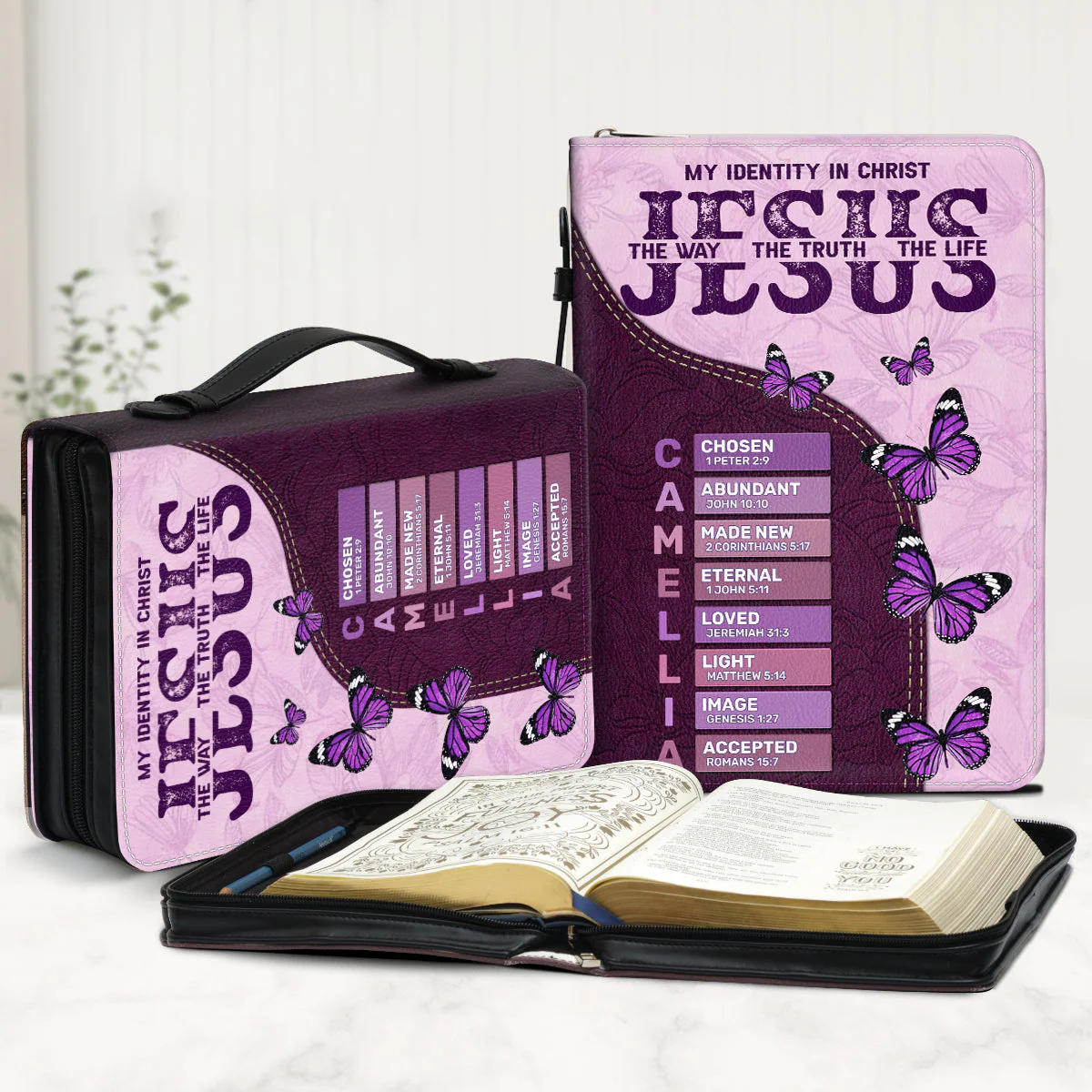 Jesus The Way The Truth The Life - Personalized Bible Cover TD118