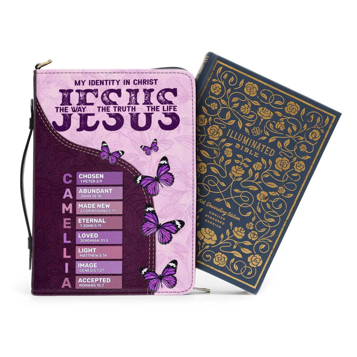 Jesus The Way The Truth The Life - Personalized Bible Cover TD118 - Image 2