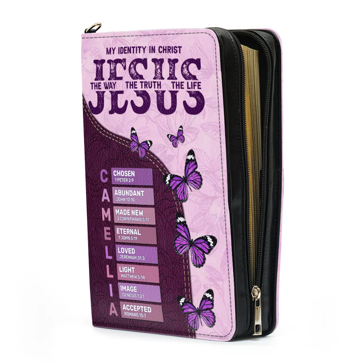 Jesus The Way The Truth The Life - Personalized Bible Cover TD118 - Image 3