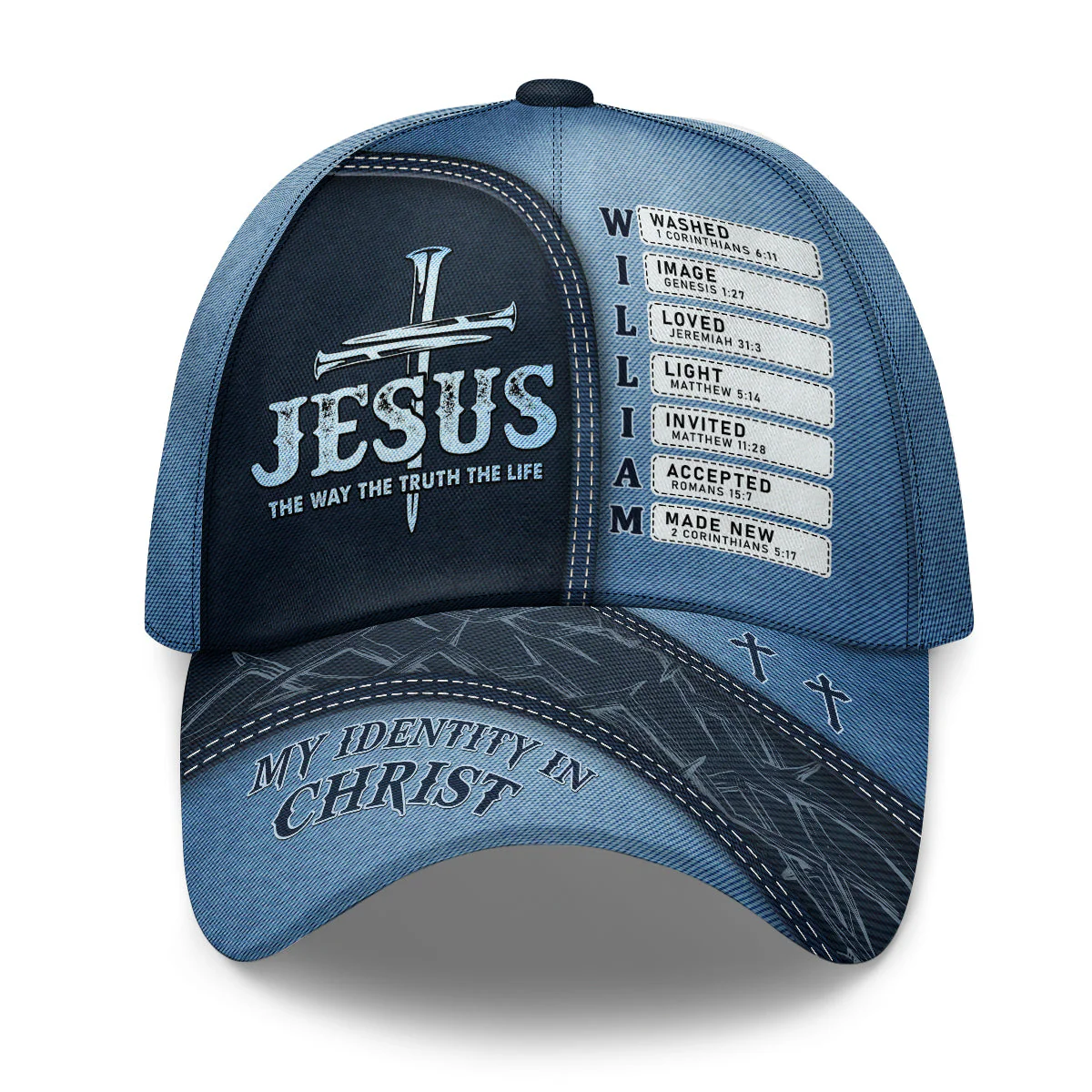 Jesus The Way The Truth The Life - Personalized Classic Cap