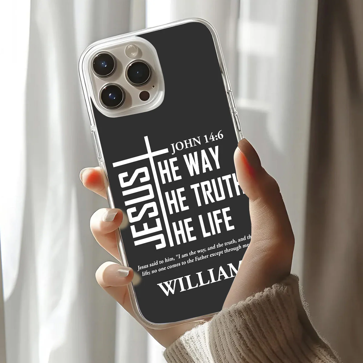 Jesus The Way The Truth The Life - Personalized Phone Case TD118 - Image 3