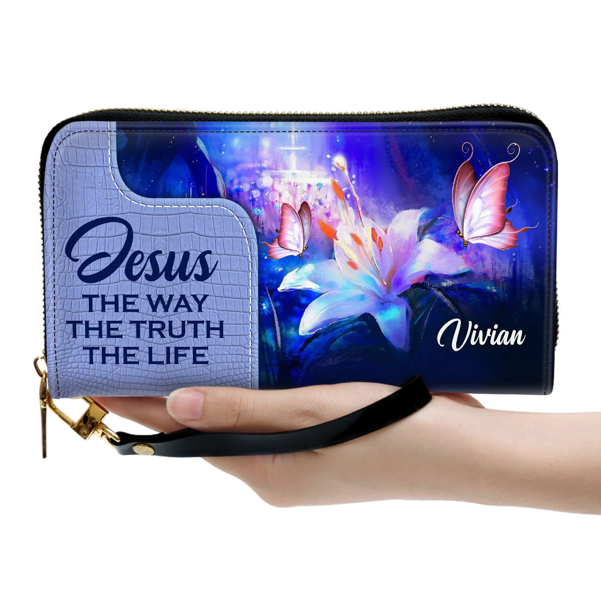 Jesus The Way The Truth The Life - Scripture Gifts For Women Of God - Personalized Leather Long Wallets - AT4080607 - Image 4
