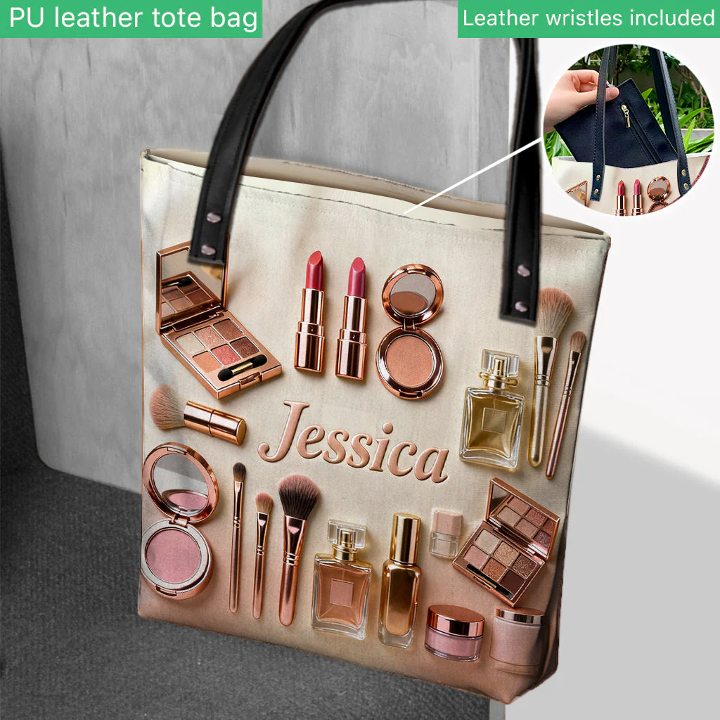 Just A Girl Who Love Makeup - Personalized Tote Bag - Gift For Her, Makeup Artists NL122 - Image 3