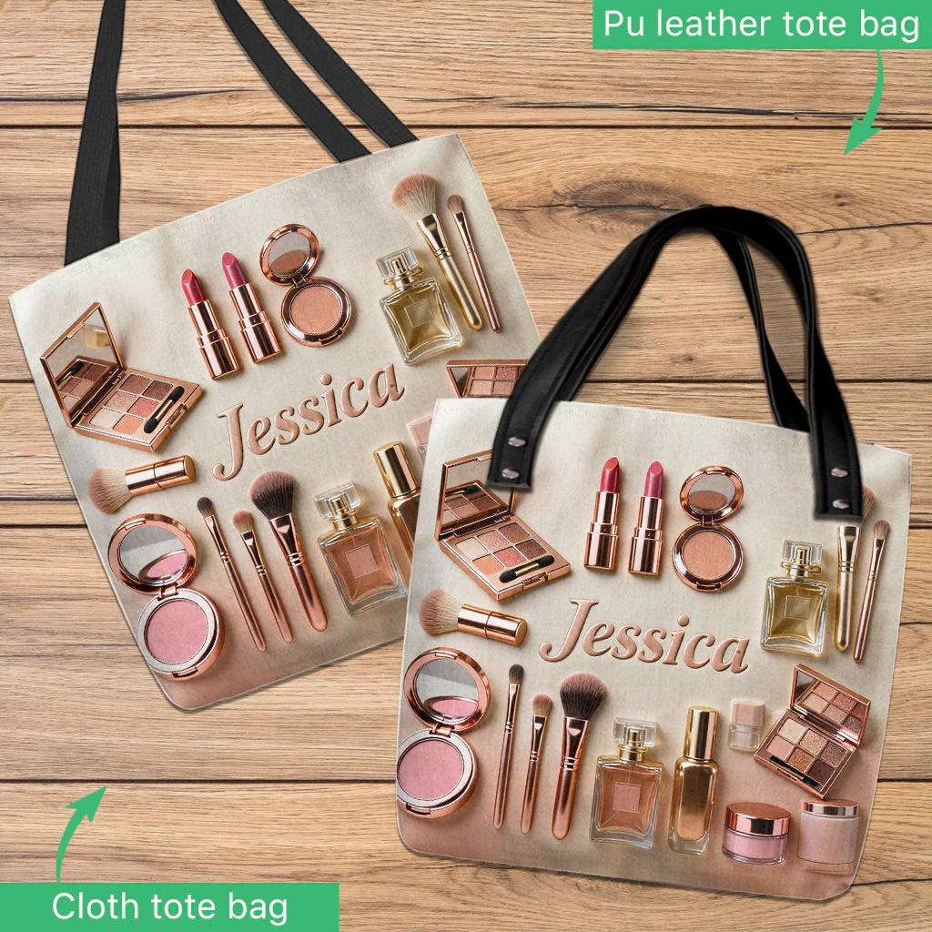 Just A Girl Who Love Makeup - Personalized Tote Bag - Gift For Her, Makeup Artists NL122 - Image 4
