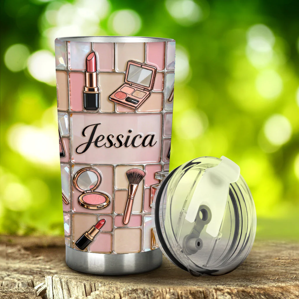 Just A Girl Who Love Makeup - Personalized Tumbler - Gift For Her, Makeup Artists NL122 - Image 3