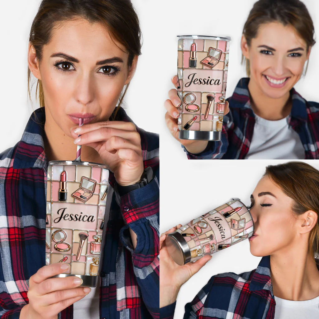 Just A Girl Who Love Makeup - Personalized Tumbler - Gift For Her, Makeup Artists NL122 - Image 4