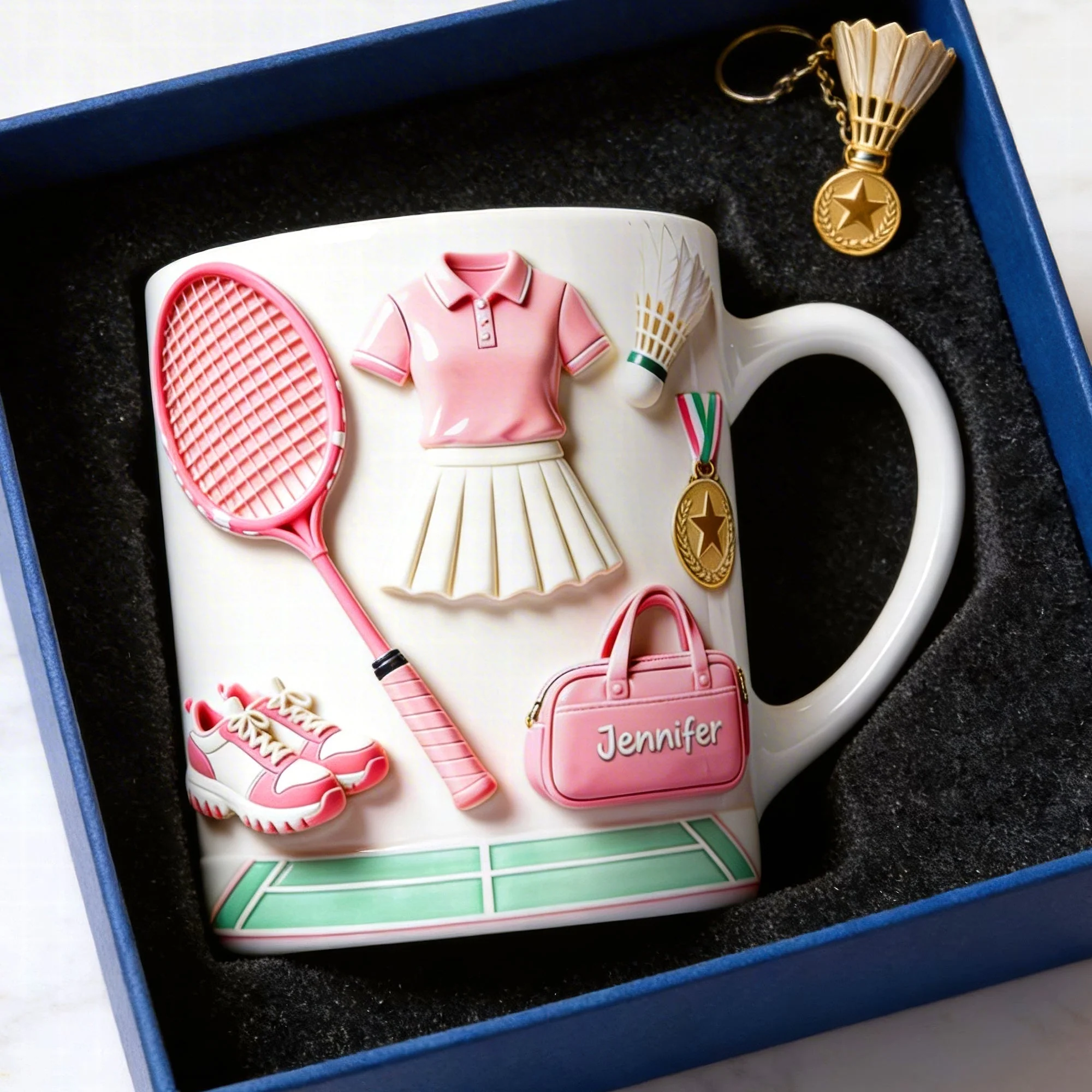 Just A Girl Who Loves Badminton - Personalized Ceramic Mug - Gift For Her, Badminton Lovers NL122