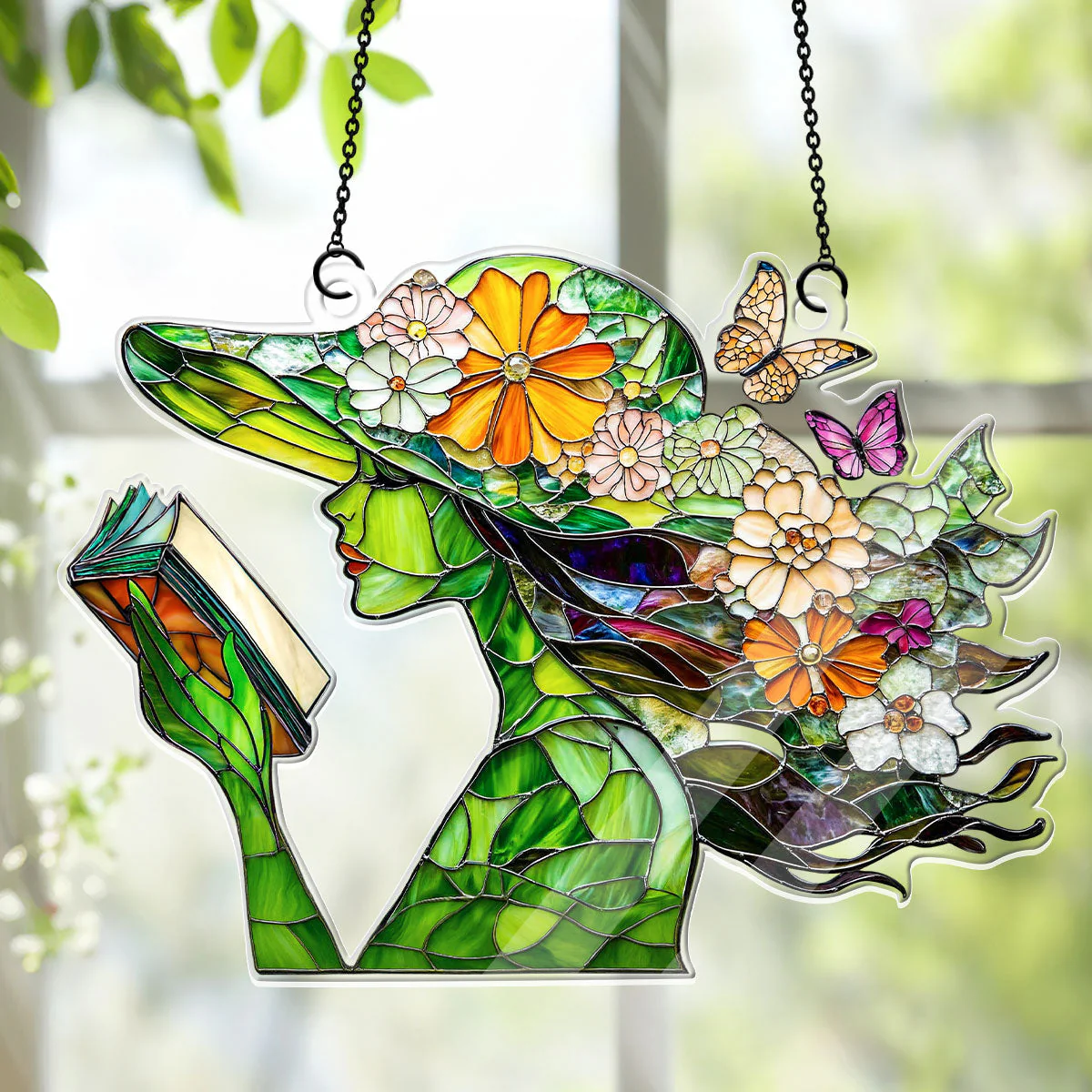 Just A Girl Who Loves Books - Personalized Acrylic Suncatcher - Gift For Her, Book Lovers HH01 - Image 2
