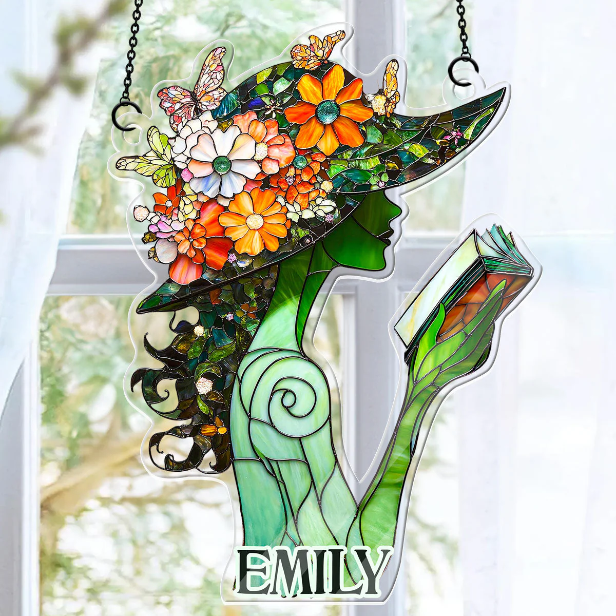 Just A Girl Who Loves Books - Personalized Acrylic Suncatcher - Gift For Her, Book Lovers HH01 - Image 6