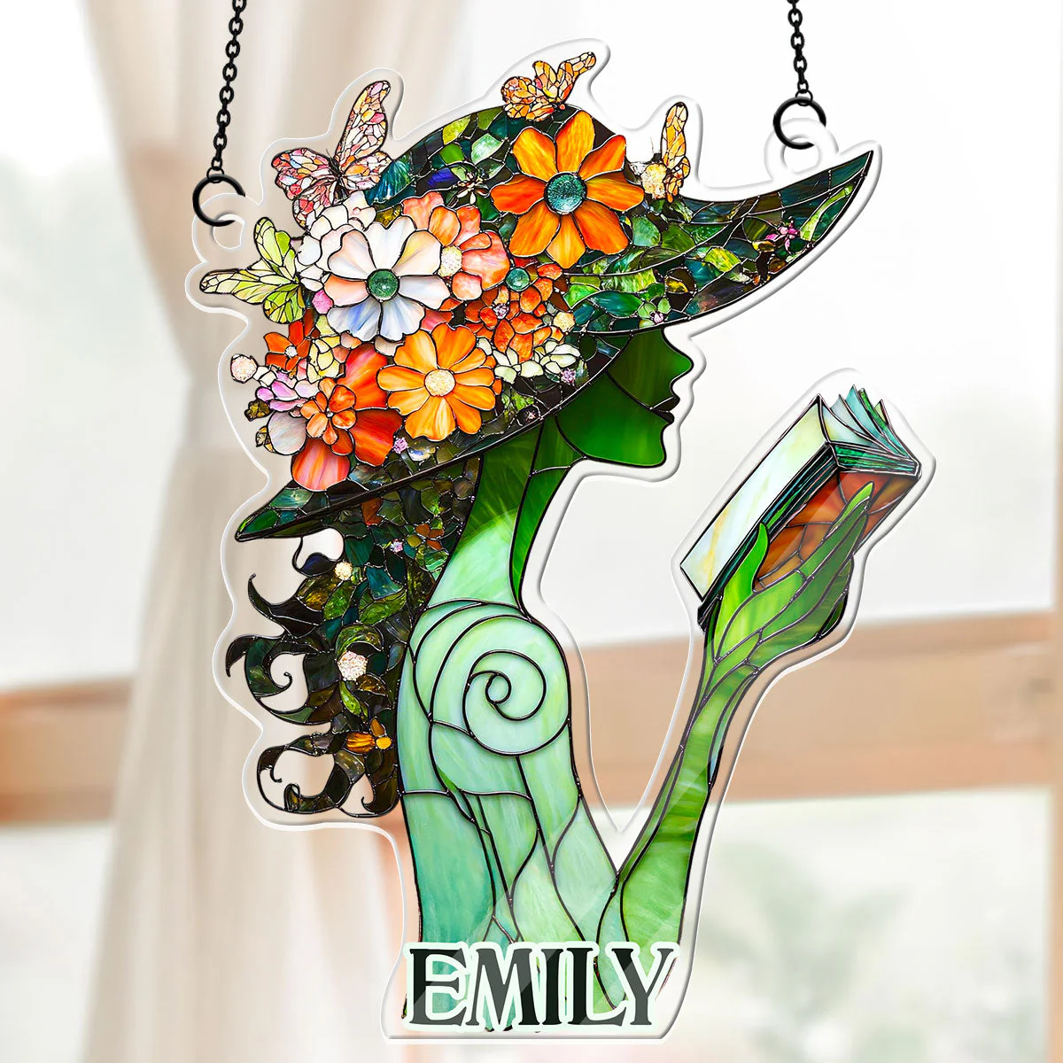 Just A Girl Who Loves Books - Personalized Acrylic Suncatcher - Gift For Her, Book Lovers HH01 - Image 7