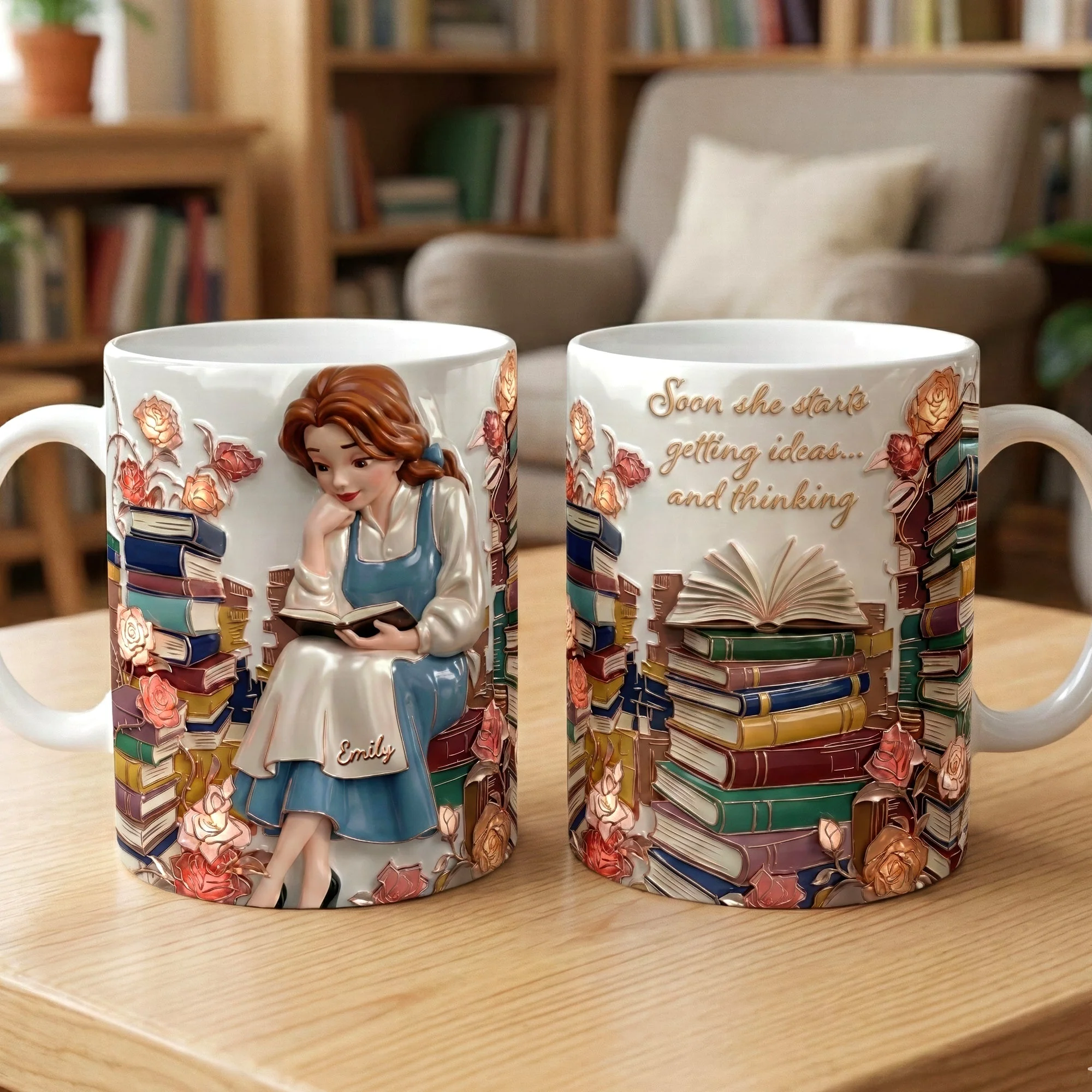 Just A Girl Who Loves Books - Personalized Ceramic Mug - Gift For Her, Book Lovers | NL122 - Image 3