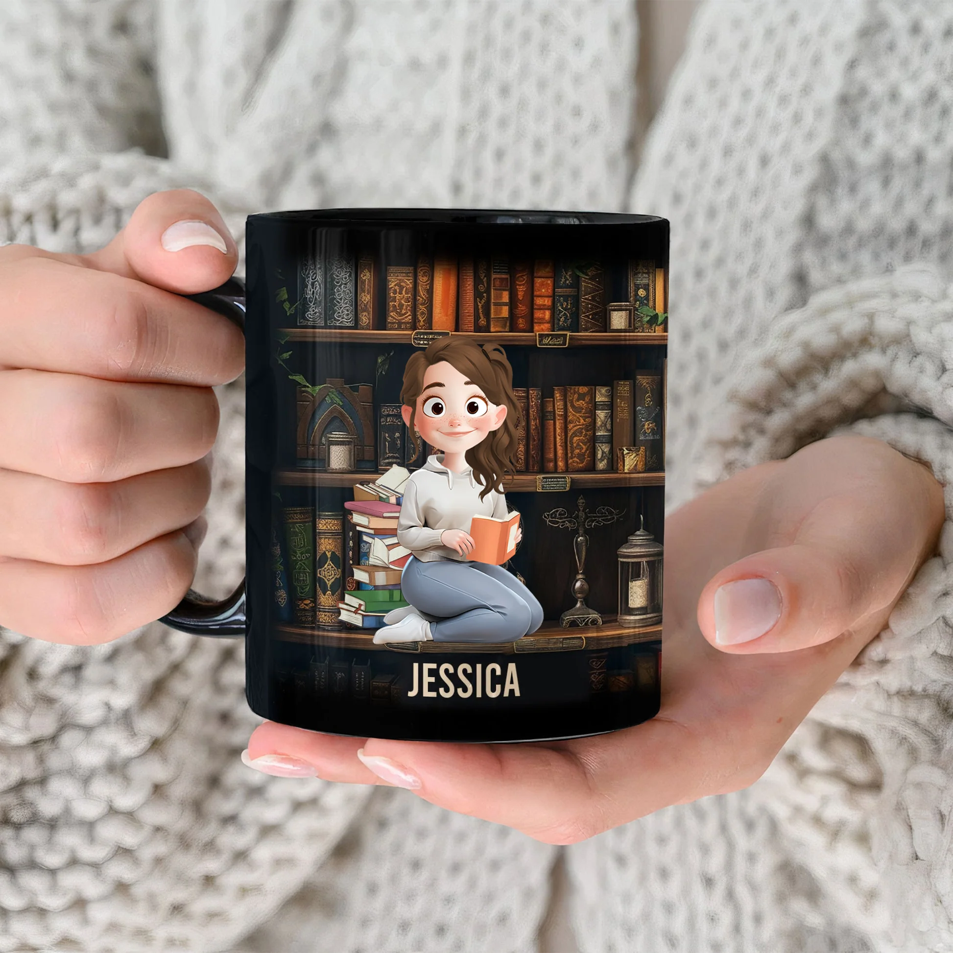 Just A Girl Who Loves Books - Personalized Mug | CLB1 - Image 3